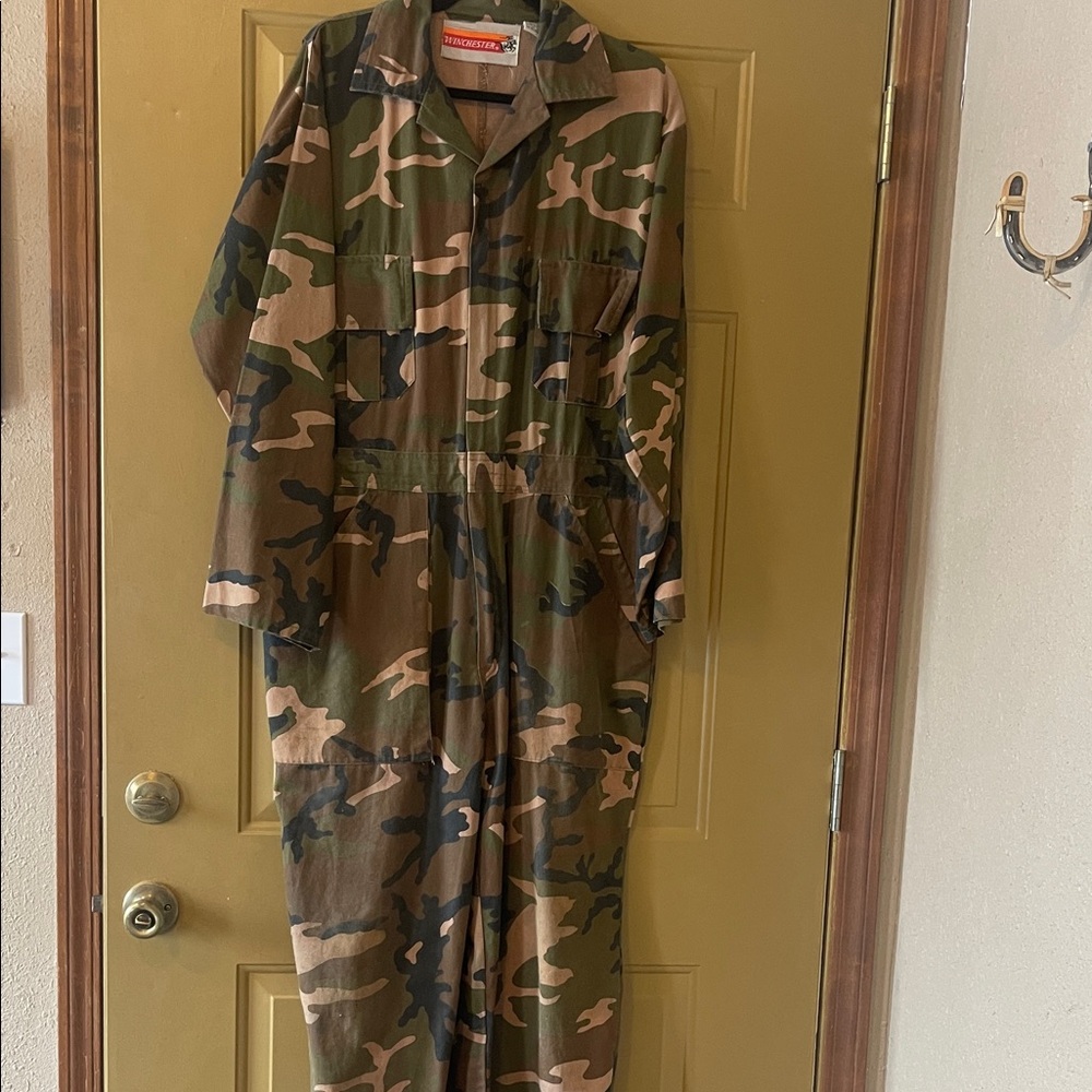 Camouflage Coverall Jumpsuit - Men's Military-Inspired Camo